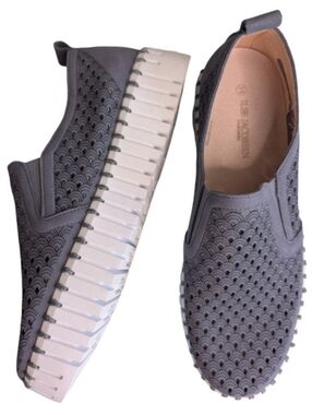 Ilse Jacobsen Tulip 139 Gray Slip-On Sneakers Size EU 38